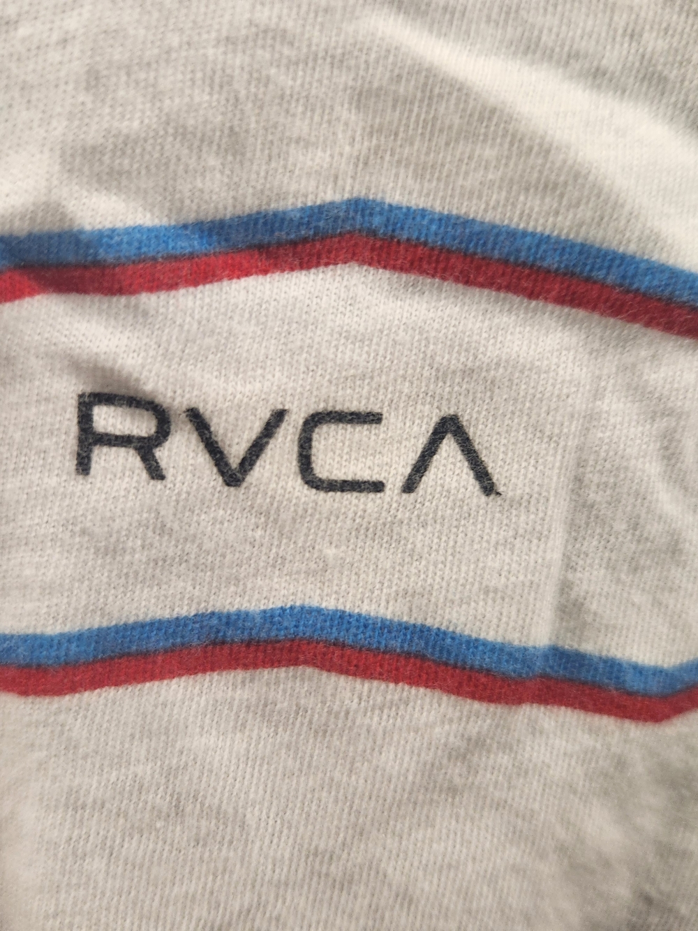 RVCA Mens Striped Tank Top Large White Blue Red Cotton ANP - Picture 4 of 12